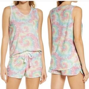Nordstrom Tie-Dye Tank and Shorts Set Pajamas NWT